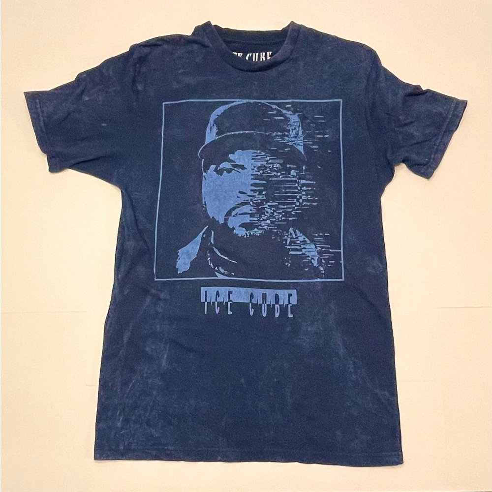 Ice Cube Graphic T Shirt Men's Medium Short Sleeve Used Blue
